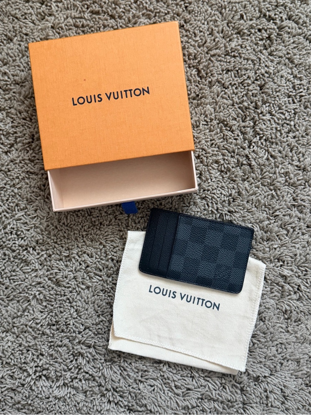 Louis Vuitton Black Damier Graphite Slim Card Case